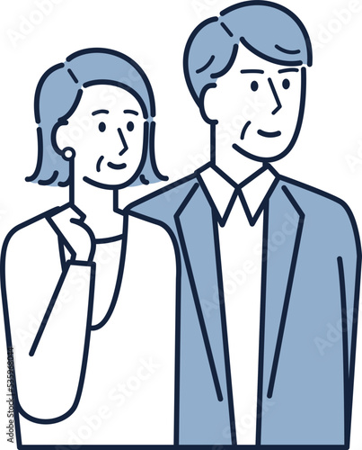 明るく前向きな老夫婦