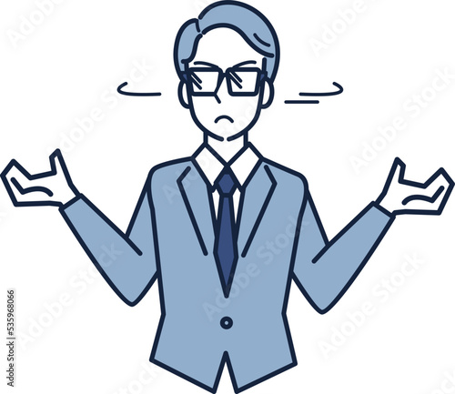 首を横に振るビジネスパーソン