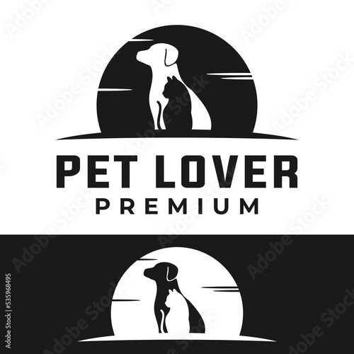 dog canine training vector template. pet dog cat graphic illustrations.