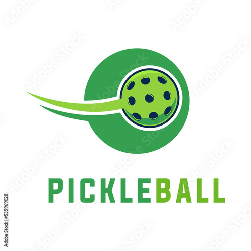 pickle ball sport graphic template. pickle ball game tournament in badge emblem patch label style.