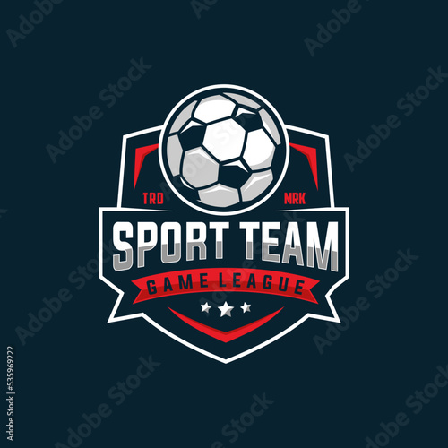 football badge vector template. sport soccer graphic illustration in badge emblem crest designs style.