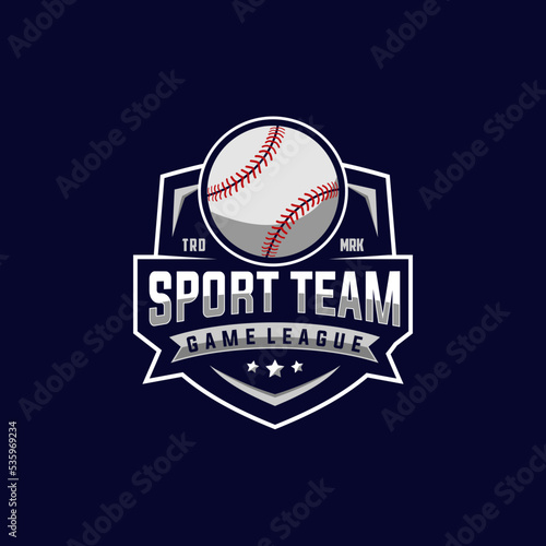 baseball badge vector graphic template. sport illustration in emblem badge patch style.