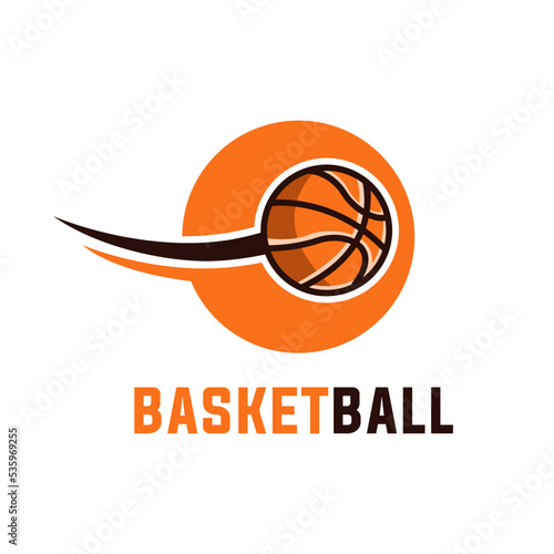 basketball vector graphic template. sport basket illustration in badge emblem patch label style.