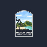 american samoa national park vector graphic template in badge emblem style patch illustration.