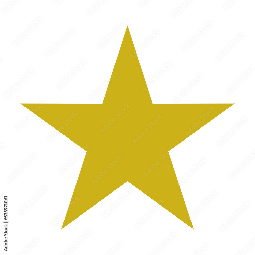 Five (5) Star Sign. Star Rating Icon Symbol for Pictogram, Apps, Website or Graphic Design Element. Format PNG