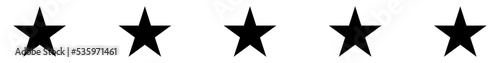 Five  5  Star Sign. Star Rating Icon Symbol for Pictogram  Apps  Website or Graphic Design Element. Format PNG