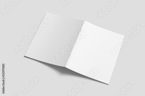 Blank cover of us letter brochure mockup