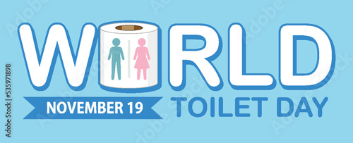 World toilet day text design