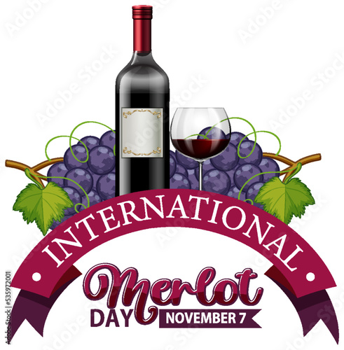 International merlot day poster design