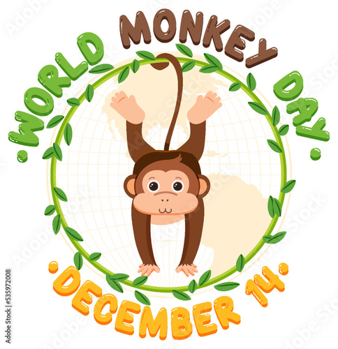 World monkey day poster design