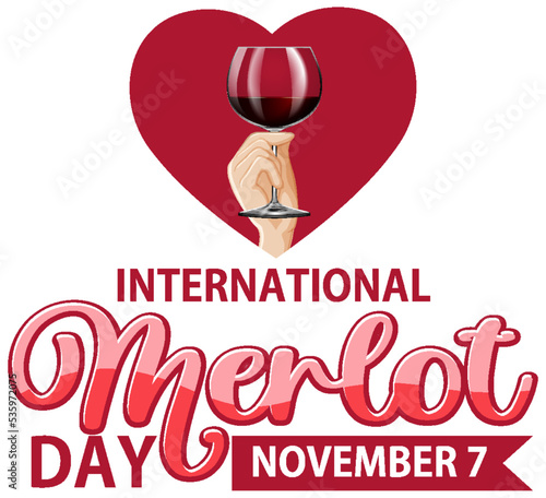 International merlot day poster design
