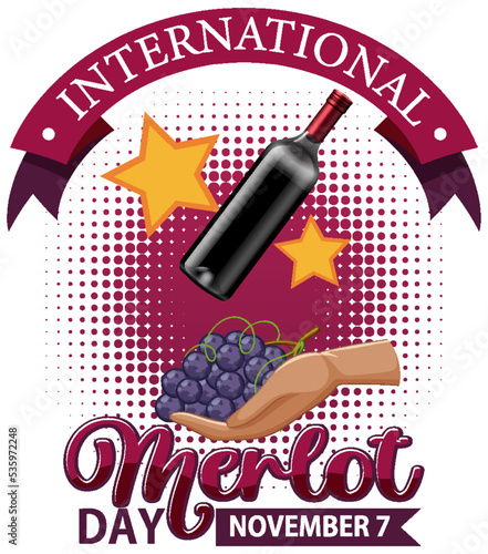 International merlot day poster design