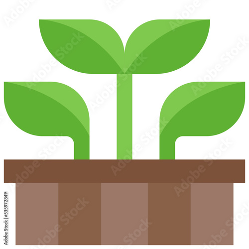 raised bed flat icon