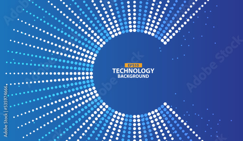 Dot Technology Blue Background Vector Eps10