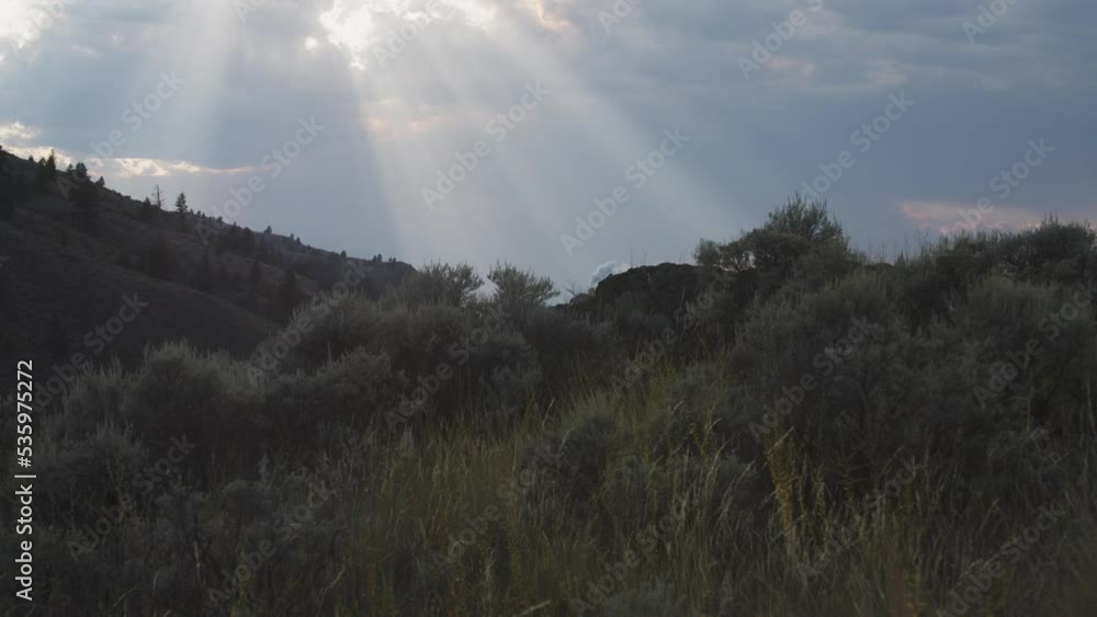 Sunbeams and Sagebrush. Kamloops British Columbia. Sunbeams and Sagebrush. Kamloops British Columbia.