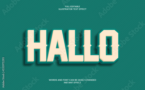 Hallo Text Effect