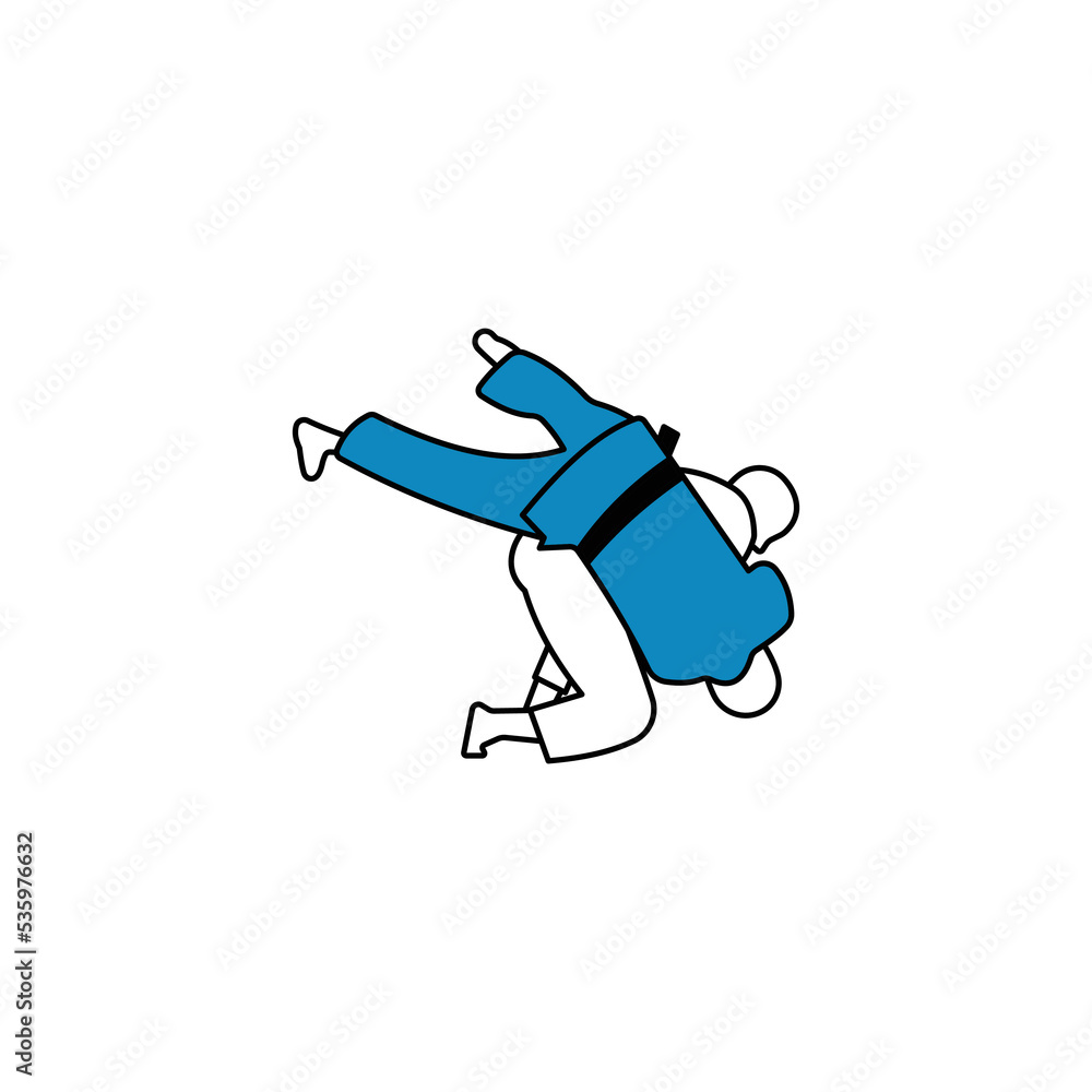 Martial arts logo design template icon vector illustration. Martial arts logo design template icon vector illustration.