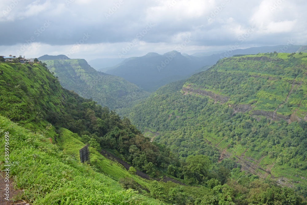 Naklejka premium mountain view near pune maharashtra, india 