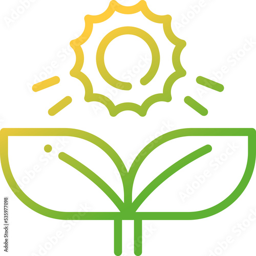 photosynthesis gradient line icon