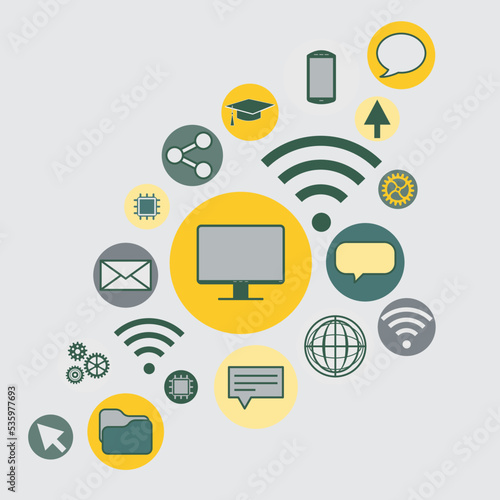 Set of icons for devices