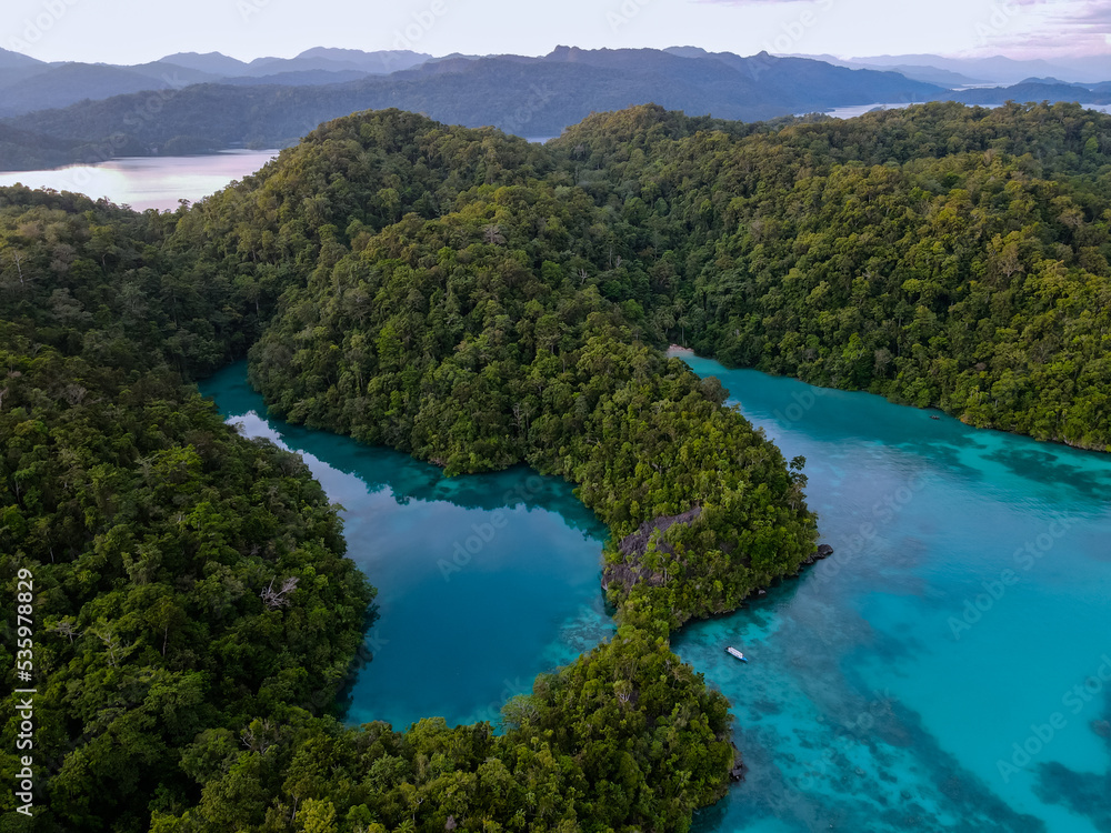 Blue Lagoon, located in Cendrawasih Bay National Park