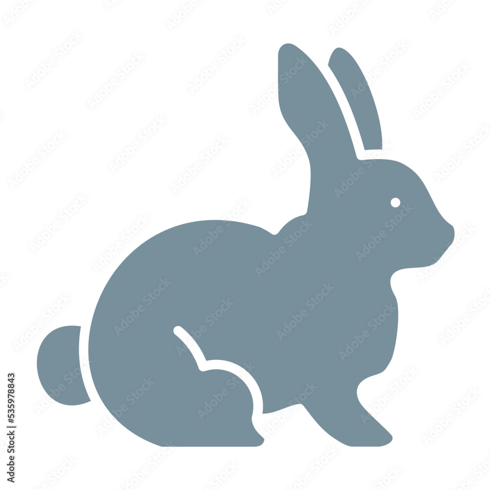Rabbit Multicolor Glyph Icon