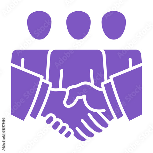 Teamwork Multicolor Glyph Icon