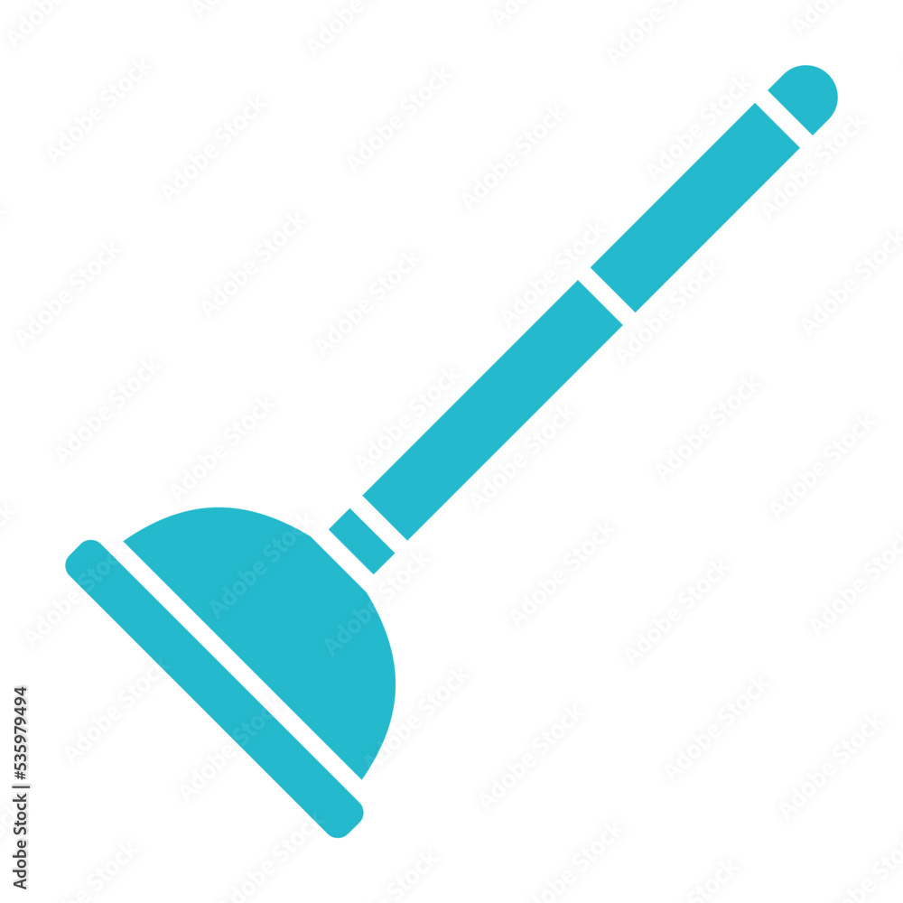 Plunger Multicolor Glyph Icon Plunger Multicolor Glyph Icon