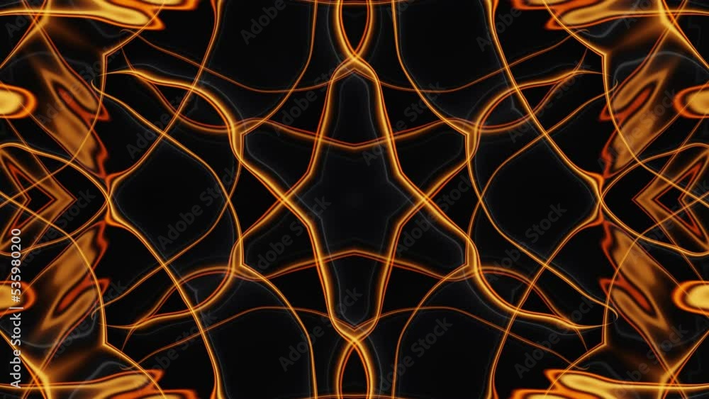Abstract orange neon fire animation vj loop 
