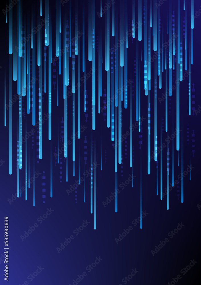 Abstract blue striped vertical lines technology background. Abstract blue striped vertical lines technology background.