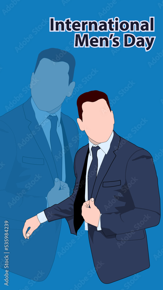 Illustration vector graphic of Men's Day, fit for graphic resources, background Illustration vector graphic of Men's Day, fit for graphic resources, background