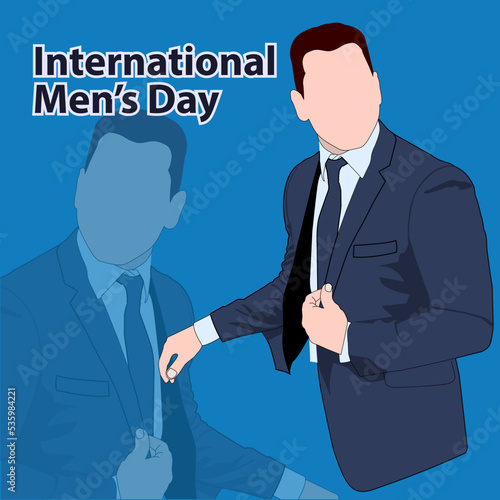 Illustration vector graphic of Men's Day, fit for graphic resources, background