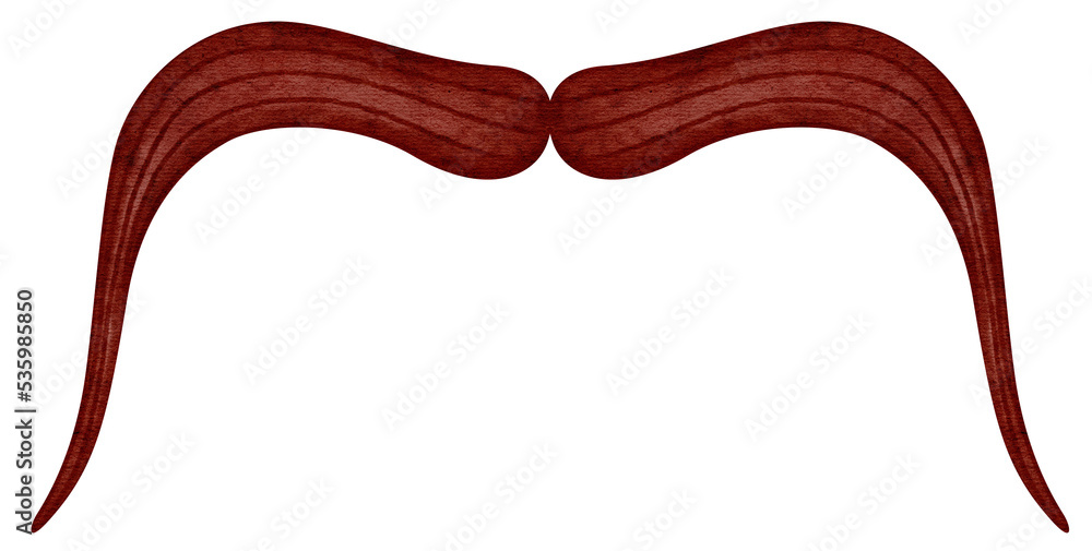 brown hipster mustache watercolor illustration brown hipster mustache watercolor illustration