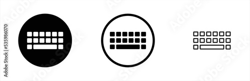 Keyboard icon. Computer keyboard tool signs. Technology tool keyboard. Symbol. Vector illustration.