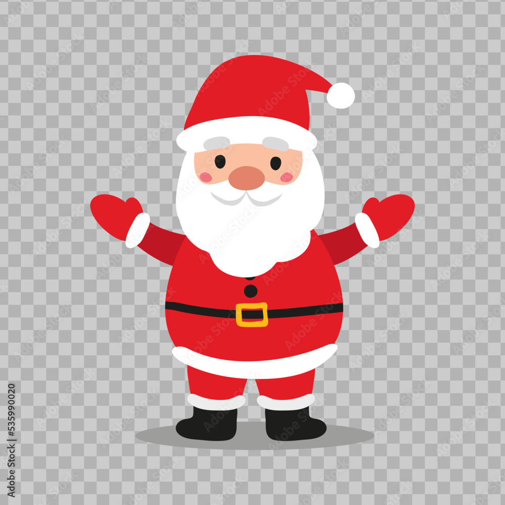 Cute Christmas character icon. Santa Claus