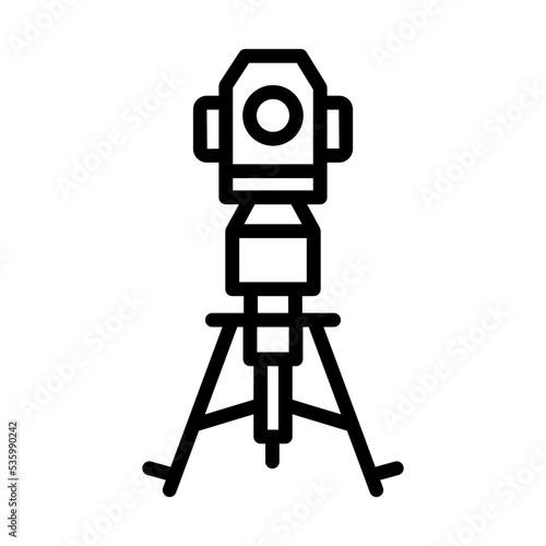 An outline icon design of theodolite