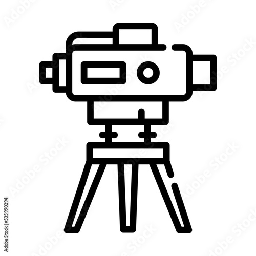 An outline icon design of theodolite