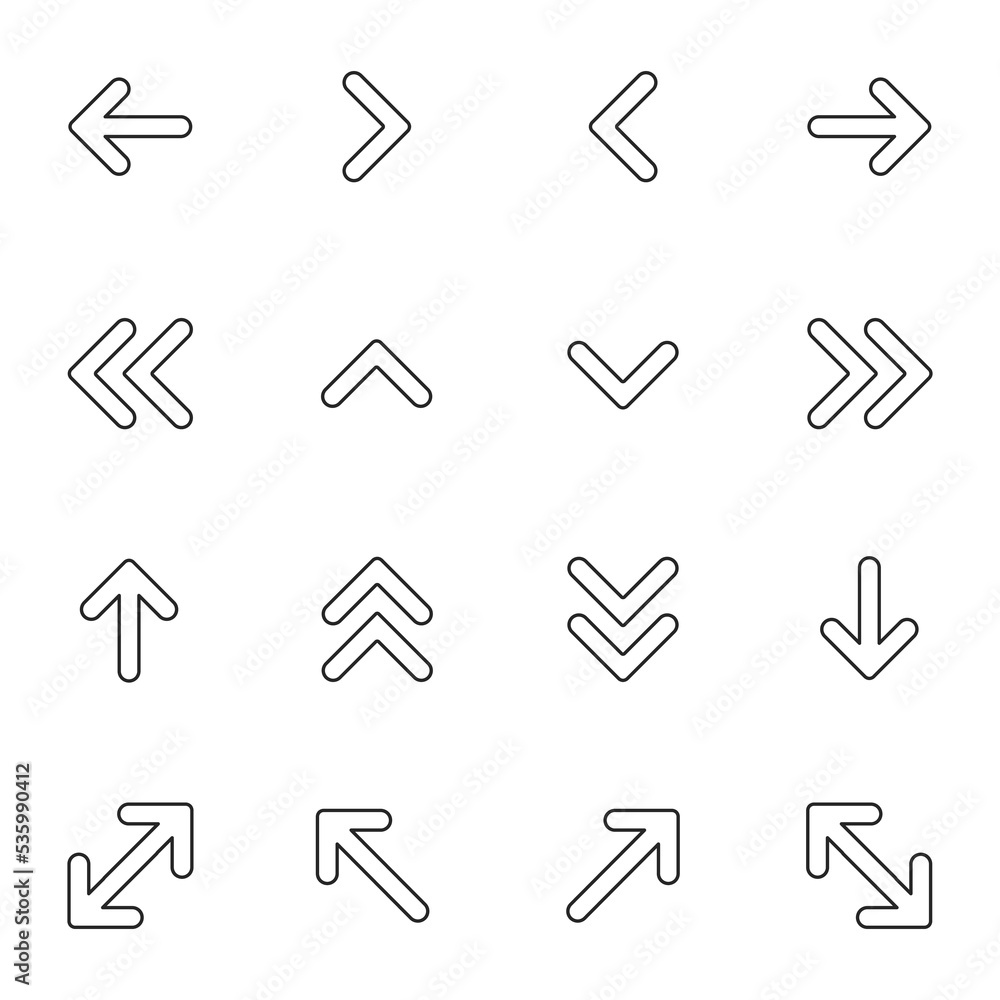 Arrows Line Icon Set Vector Arrows Line Icon Set Vector