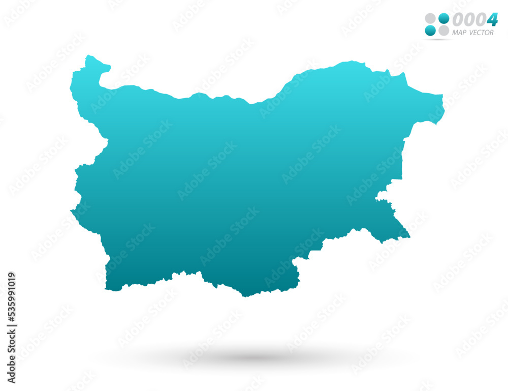 Vector blue gradient of Bulgaria map on white background. Organized in layers for easy editing. Vector blue gradient of Bulgaria map on white background. Organized in layers for easy editing.