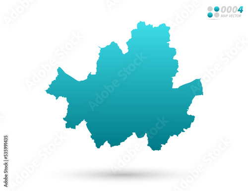 Vector blue gradient of Seoul map on white background. Organized in layers for easy editing.