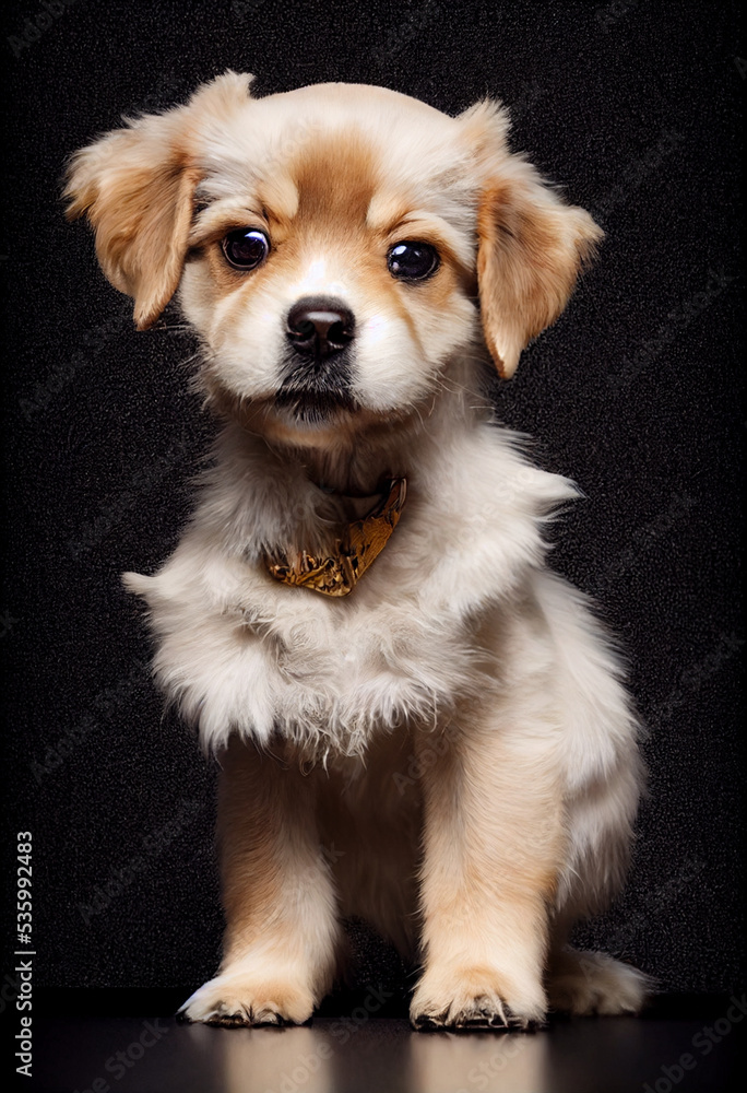 portrait of cute adorable puppy 3d illustration portrait of cute adorable puppy 3d illustration