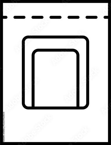 Drip coffee bag for easy brewing in cup. Png isolated illustration on transparent background. Instructions for making fresh coffee drink drip method