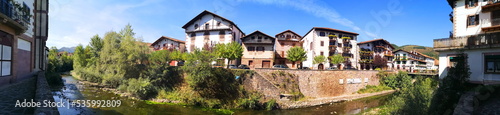 Promotional photo of Elizondo, Navarra, one of the most beautiful towns in Spain, tourist destination,