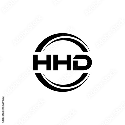 HHD letter logo design with white background in illustrator, vector logo modern alphabet font overlap style. calligraphy designs for logo, Poster, Invitation, etc.