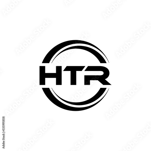 HTR letter logo design with white background in illustrator, vector logo modern alphabet font overlap style. calligraphy designs for logo, Poster, Invitation, etc. photo