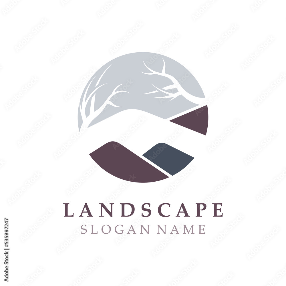 Mountain Nature Landscape Logo design Template Illustration Mountain Nature Landscape Logo design Template Illustration