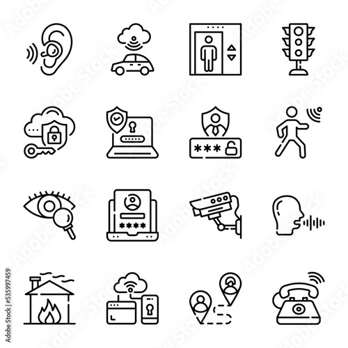 Pack of Internet Technology Line Icons

