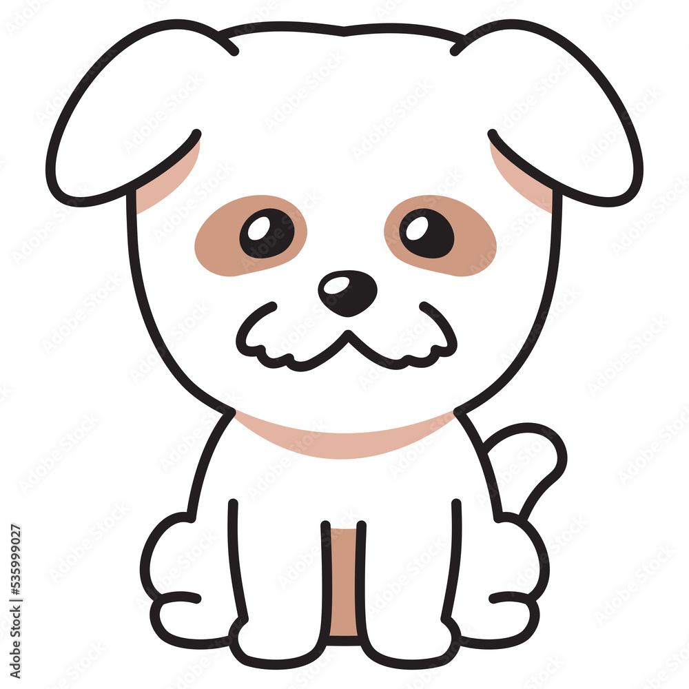 Cartoon character cute dog for design. Cartoon character cute dog for design.
