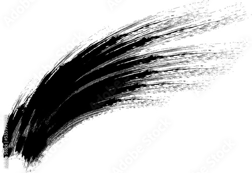 Brush strokes. Vector paintbrush templates. vector black line, grunge brush strokes ink paint isolated on white background