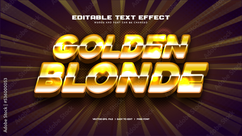 Golden Blonde Text Effect